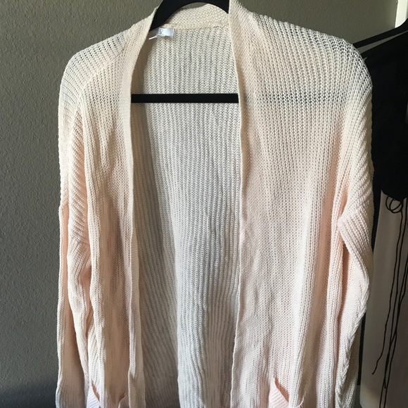 BP cream peach long cardigan